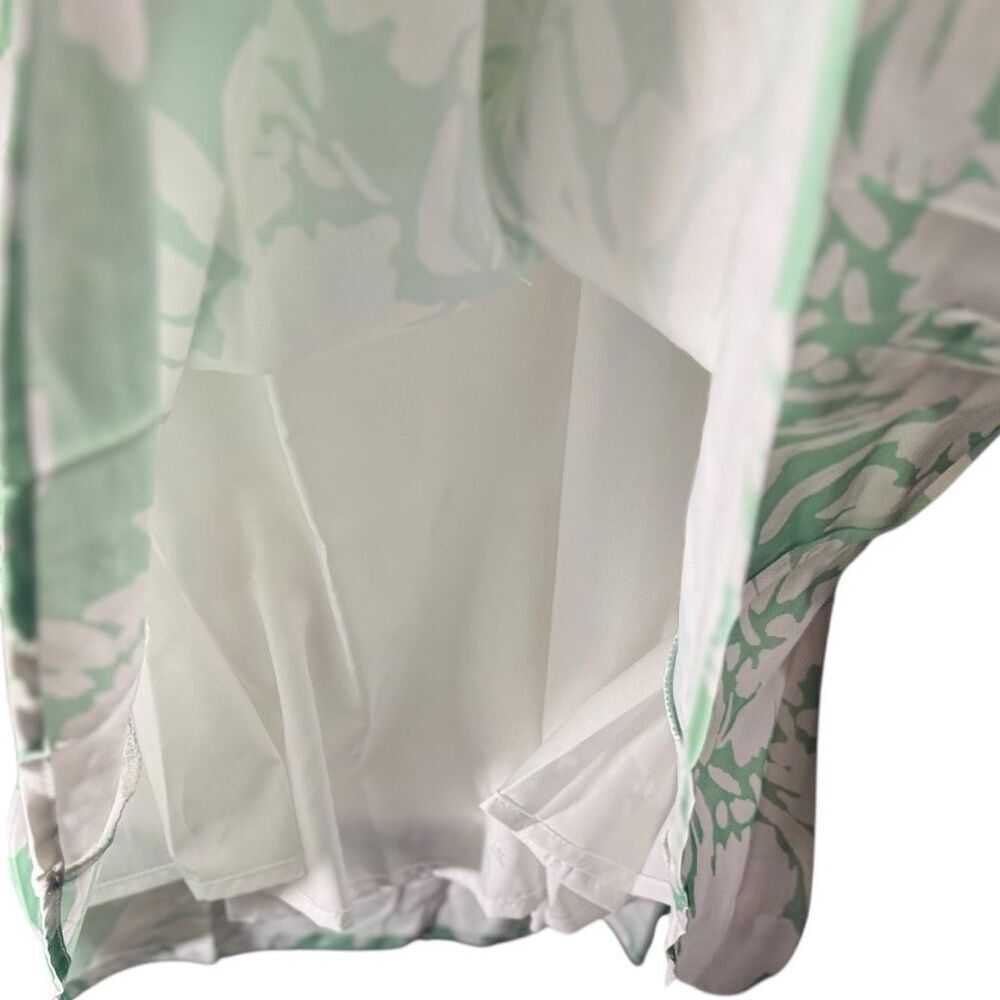 Adora Eucalyptus Floral Silky Satin Open-Back Tie Maxi Dress NEW - Picture 12 of 13
